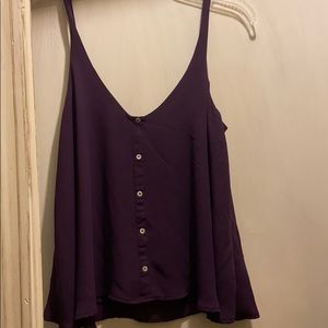 A beautiful purple tank top blouse.